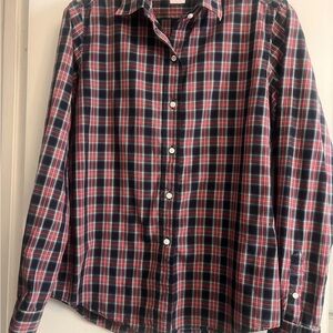 ANN MASHBURN Red and Blue Button Down Shirt